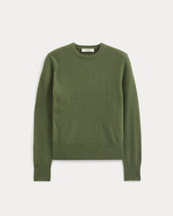 Cashmere Slim Crew Sweater | Forest Green