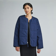 The Quilted Cotton Liner | Navy
