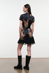 RAE SILK DRESS | TAPESTRY NOIR