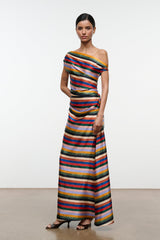 PHARE SILK MAXI DRESS | ARTIST STRIPE