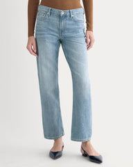 Low-Rise Straight Jean | Tungsten Scratch