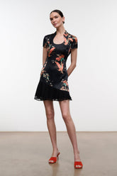 RAE SILK DRESS | TAPESTRY NOIR