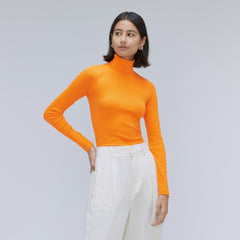 The Luxe Micro-Rib Turtleneck | Turmeric