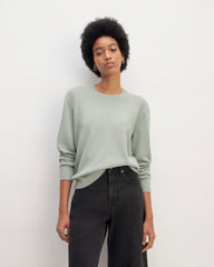 The Classic Crew in Cashmere | Light Sage Green