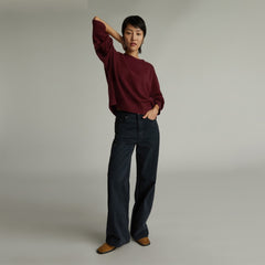 The Cashmere Boxy Crew | Tawny Port