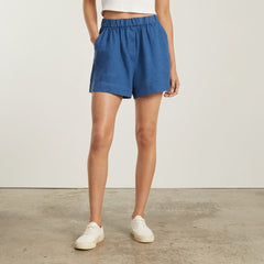 The Linen Boxer Short | Deep Blue