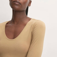 The Supima® Form Ballet Neck Tee | Tiger's Eye