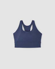 The Perform Longline Bra | Ocean Blue