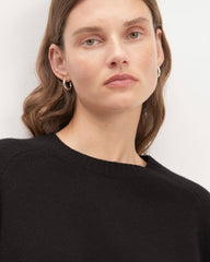 The Boxy Crew in Cashmere | Black