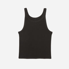 The Pima Micro-Rib Short Tank | Black