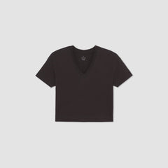 The Organic Cotton Slouchy V-Neck | Vintage Black