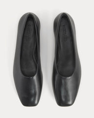 Gallery Square-Toe Flat | Black