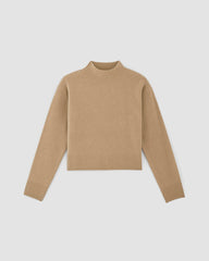 The Good Merino Wool Mockneck Sweater | Light Camel