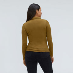 The Super-Soft Zip Polo | Tapenade