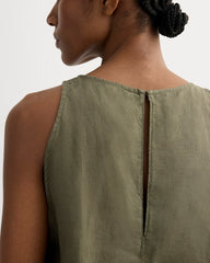 The Linen High-Neck Tank | Kalamata