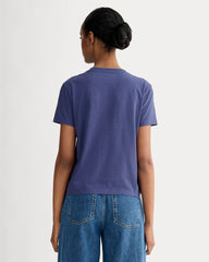 The Box-Cut Tee in Essential Cotton | Deep Cobalt | Pocket