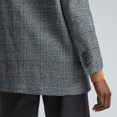 The Oversized Blazer in Wool | Glen Plaid