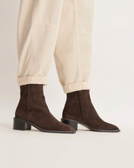 The City Boot | Dark Brown Suede