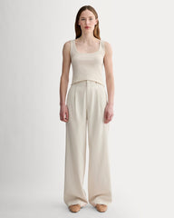 The Luxe Rib Square-Neck Tank | Heathered Oat