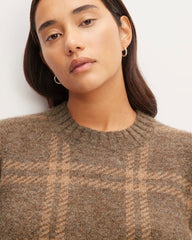 The Alpaca Cropped Crewneck Sweater | Cocoa / Tiger's Eye