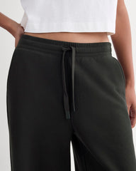 Luxe Fleece Wide-Leg Sweatpant | Black