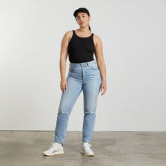 The Pima Micro-Rib Short Tank | Black