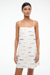 LAURA LINEN MINI DRESS | POP SARDINES IVORY
