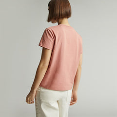 The Box-Cut Tee in Essential Cotton | Light Rose | No Pocket