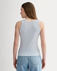 The Shimmy Scoop-Neck Tank | Air Blue