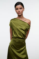 PHARE SILK DRESS | PEAR