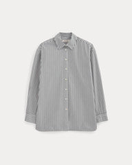 The Boyfriend Shirt in Ultrasoft Cotton | Optic White / Black