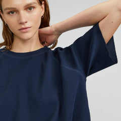 The Organic Cotton Waffle Raglan Tee | Navy