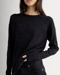 The Slouch Sweater in Cotton Linen | Black