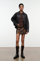 CREST SKIRT | FAWN HAIRCALF