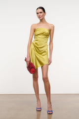 ADRIANA SILK DRESS | CITRON