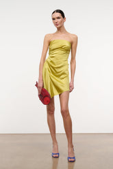 ADRIANA SILK DRESS | CITRON
