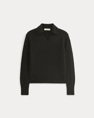 Cashmere Polo Sweater | Black