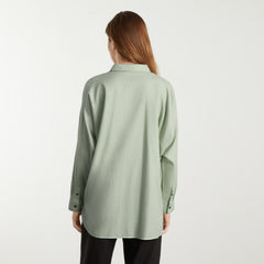The Oversized Silky Cotton Shirt | Laurel