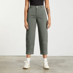 The Utility Barrel Pant | Pewter Green | Tall