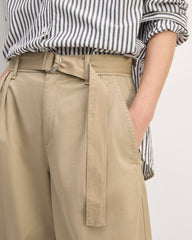 The Pleated Wide-Leg Chino | Trench Coat Khaki