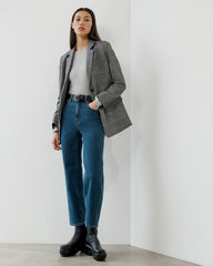 The Oversized Blazer in Wool | Glen Plaid