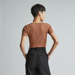 The Luxe Rib Crew | Toasted Coconut