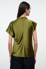 DAVINA SILK TOP | PEAR