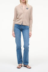 Custom STAUD x C.Bonz Midnight Cashmere Cardigan | Stone