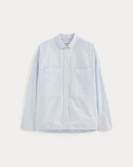 The Boxy Oxford | White / Blue
