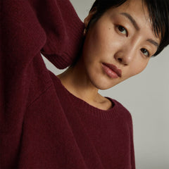The Cashmere Boxy Crew | Tawny Port
