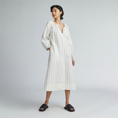 The Raglan Sleeve Poplin Dress | Black / Canvas Tan