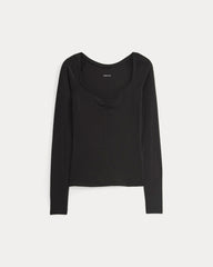 Sweetheart-Neck Top in Butterluxe | Black