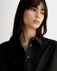 The Boyfriend Shirt in Ultrasoft Cotton | Black