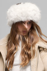 Opulent Faux Fur Wintersun Headband - Ivory